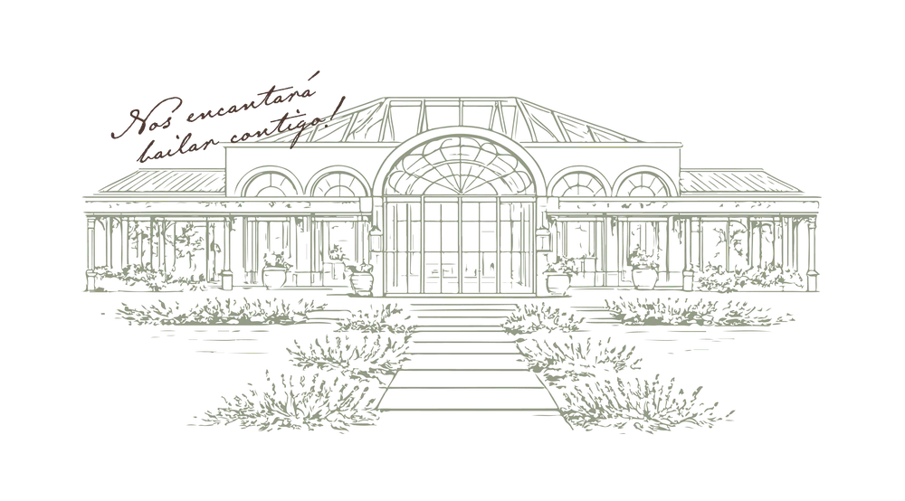 Ilustración del venue de la boda